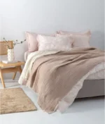 Κουβέρτα muslin 250x240 MOUS BEIGE Palamaiki