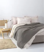 Κουβέρτα muslin 250x240 MOUS GREY Palamaiki